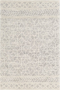 Ivory and black kilim hand woven dhurrie wool hand-woven rug for living
