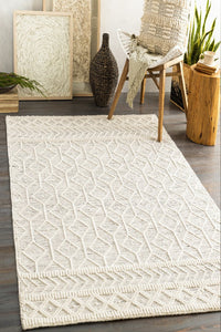 IVORY AND BLACK KILIM HAND WOVEN DHURRIE by Imperial Knots - Image 2