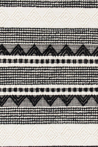 IVORY AND BLACK KILIM HAND WOVEN DHURRIE by Imperial Knots - Image 3