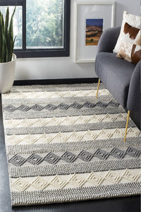 IVORY AND GREY KILIM HAND WOVEN DHURRIE by Imperial Knots - Image 2