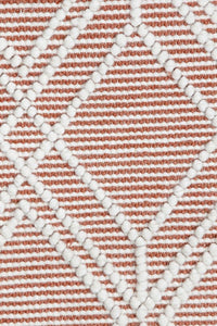 IVORY AND RUST KILIM HAND WOVEN DHURRIE by Imperial Knots - Image 3