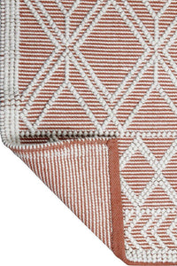 IVORY AND RUST KILIM HAND WOVEN DHURRIE by Imperial Knots - Image 4