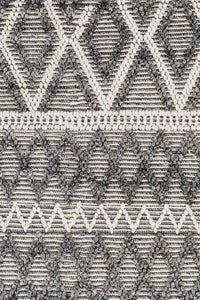 IVORY AND GREY KILIM HAND WOVEN DHURRIE by Imperial Knots - Image 2