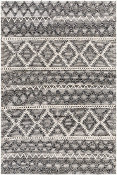 IVORY AND GREY KILIM HAND WOVEN DHURRIE