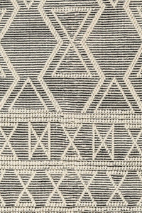 IVORY AND BLACK KILIM HAND WOVEN DHURRIE by Imperial Knots - Image 2