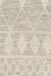 IVORY AND BLACK KILIM HAND WOVEN DHURRIE by Imperial Knots - Image 2