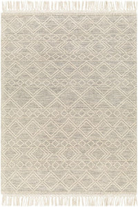 IVORY AND BLACK KILIM HAND WOVEN DHURRIE by Imperial Knots - Image 1