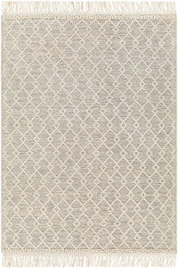 IVORY AND BLACK KILIM HAND WOVEN DHURRIE by Imperial Knots - Image 1