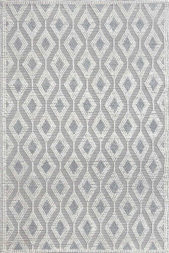 IVORY AND GREY KILIM HAND WOVEN DHURRIE