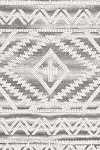 IVORY AND BLACK KILIM HAND WOVEN DHURRIE by Imperial Knots - Image 3