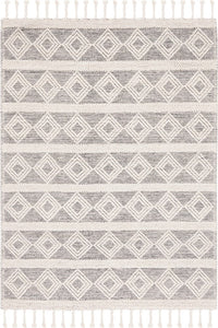 IVORY AND BLACK KILIM HAND WOVEN DHURRIE by Imperial Knots - Image 1