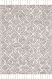 Ivory and black kilim hand woven dhurrie wool hand-woven rug for living