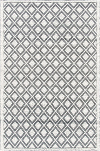 IVORY AND BLACK KILIM HAND WOVEN DHURRIE by Imperial Knots - Image 1