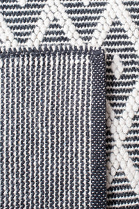 IVORY AND BLACK KILIM HAND WOVEN DHURRIE by Imperial Knots - Image 3