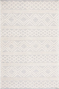 IVORY AND LIGHT BLUE KILIM HAND WOVEN DHURRIE by Imperial Knots - Image 1