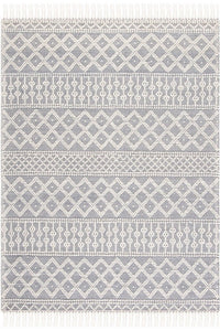 IVORY AND BLACK KILIM HAND WOVEN DHURRIE by Imperial Knots - Image 1