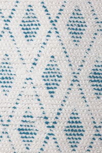 IVORY AND BLUE KILIM HAND WOVEN DHURRIE by Imperial Knots - Image 3