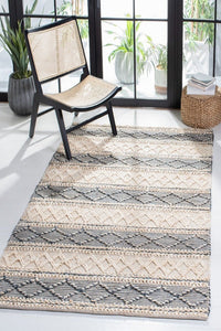 IVORY AND GREY KILIM HAND WOVEN DHURRIE by Imperial Knots - Image 2