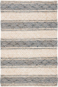 IVORY AND GREY KILIM HAND WOVEN DHURRIE by Imperial Knots - Image 1