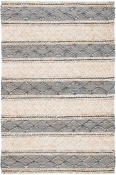IVORY AND GREY KILIM HAND WOVEN DHURRIE