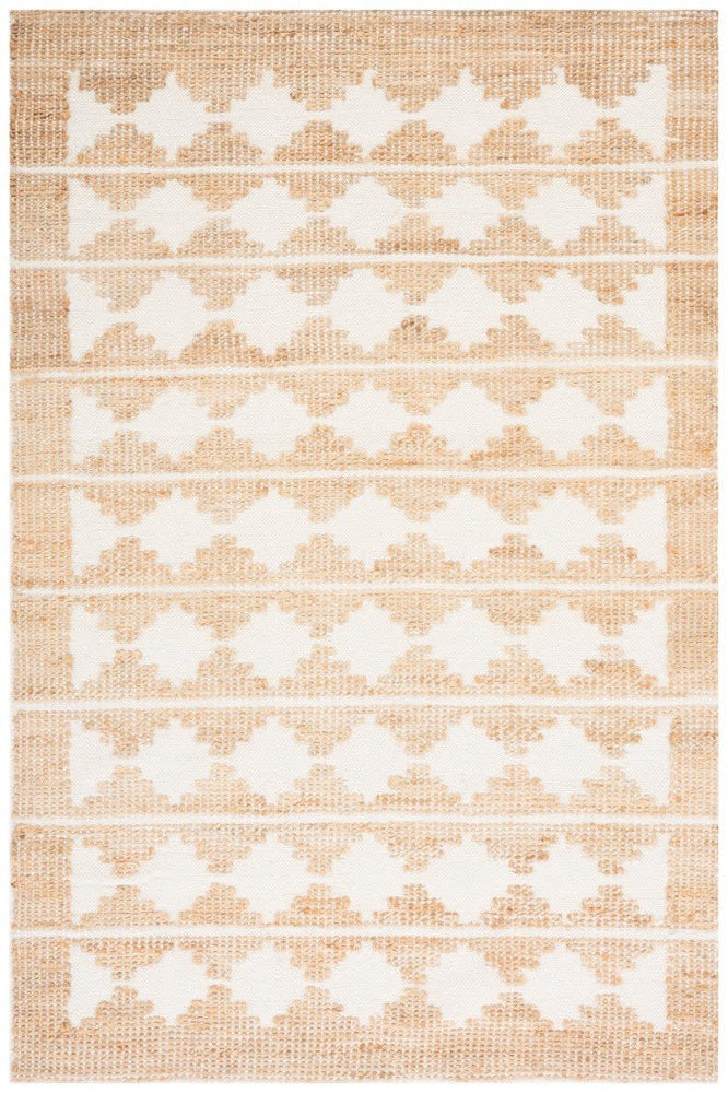 NATURAL AND IVORY KILIM HAND WOVEN DHURRIE