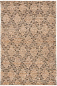 NATURAL AND BLACK JUTE KILIM HAND WOVEN DHURRIE by Imperial Knots - Image 1