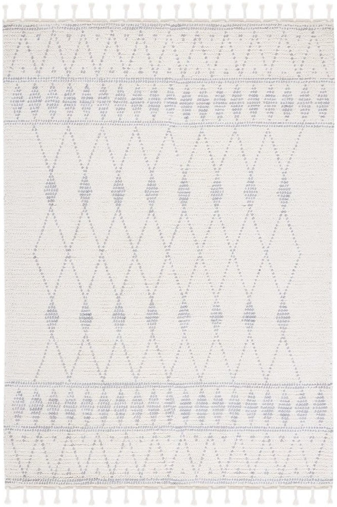 IVORY AND GREY KILIM HAND WOVEN DHURRIE