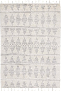 IVORY AND GREY KILIM HAND WOVEN DHURRIE by Imperial Knots - Image 1