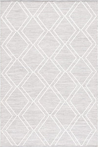 IVORY AND GREY KILIM HAND WOVEN DHURRIE by Imperial Knots - Image 1