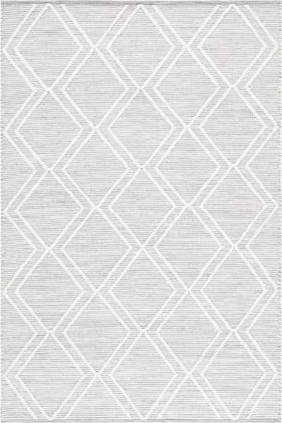 IVORY AND GREY KILIM HAND WOVEN DHURRIE