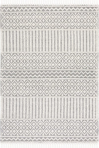 IVORY AND BLACK KILIM HAND WOVEN DHURRIE by Imperial Knots - Image 1