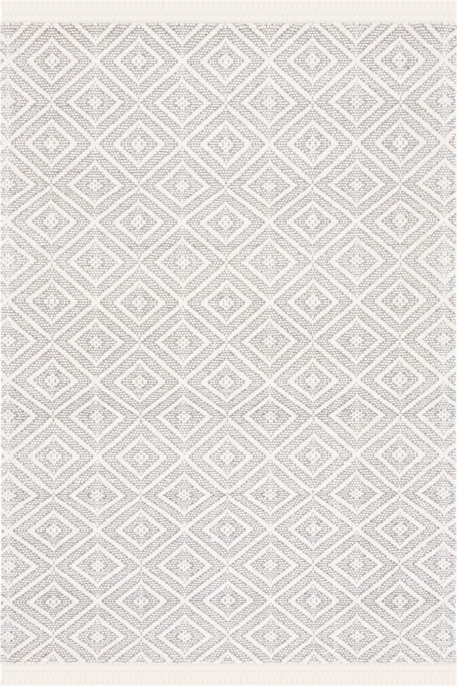 IVORY AND GREY KILIM HAND WOVEN DHURRIE