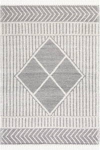 IVORY AND BLACK KILIM HAND WOVEN DHURRIE by Imperial Knots - Image 1
