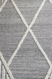 IVORY AND BLACK KILIM HAND WOVEN DHURRIE by Imperial Knots - Image 3