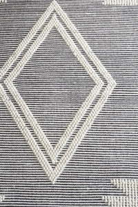 IVORY AND BLACK KILIM HAND WOVEN DHURRIE by Imperial Knots - Image 3