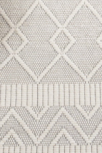 IVORY AND BLACK KILIM HAND WOVEN DHURRIE by Imperial Knots - Image 3