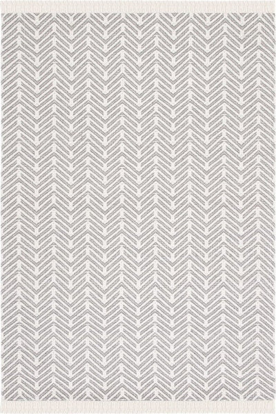 IVORY AND GREY KILIM HAND WOVEN DHURRIE