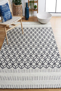 IVORY AND BLACK KILIM HAND WOVEN DHURRIE by Imperial Knots - Image 2