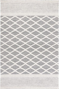 IVORY AND BLACK KILIM HAND WOVEN DHURRIE by Imperial Knots - Image 1