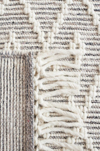 IVORY AND BLACK KILIM HAND WOVEN DHURRIE by Imperial Knots - Image 3