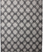 BLACK AND IVORY KILIM HAND WOVEN DHURRIE