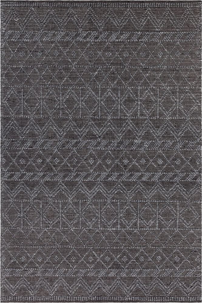 CHARCOAL AND BLACK KILIM HAND WOVEN DHURRIE