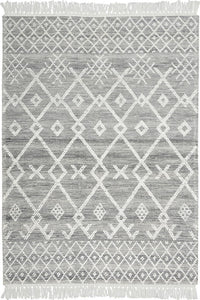 IVORY AND BLACK KILIM HAND WOVEN DHURRIE by Imperial Knots - Image 1