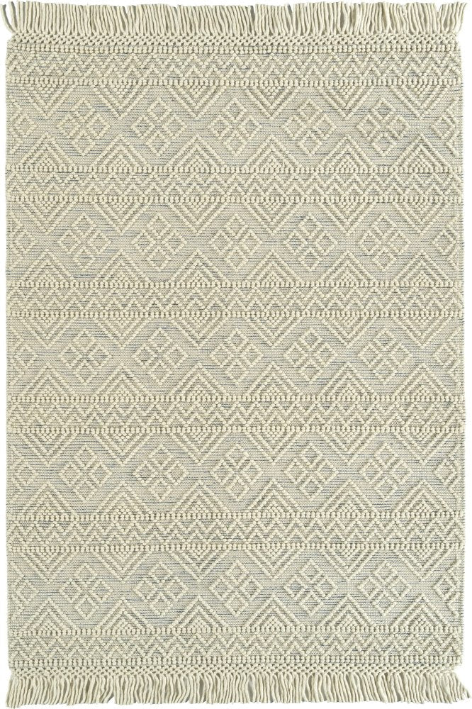 IVORY AND BLACK KILIM HAND WOVEN DHURRIE