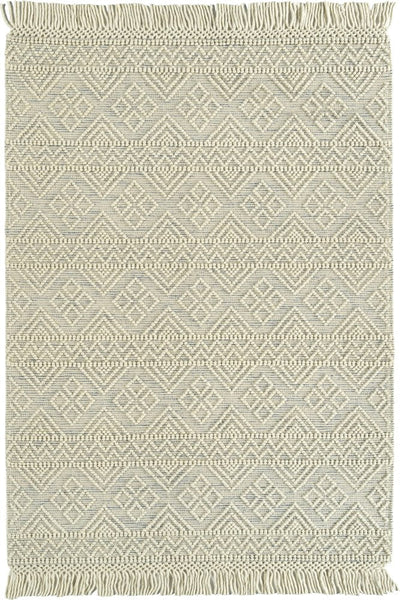 IVORY AND BLACK KILIM HAND WOVEN DHURRIE