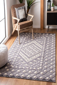 IVORY AND GREY KILIM HAND WOVEN DHURRIE by Imperial Knots - Image 2