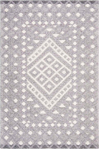 IVORY AND GREY KILIM HAND WOVEN DHURRIE by Imperial Knots - Image 1
