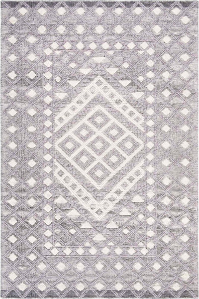 IVORY AND GREY KILIM HAND WOVEN DHURRIE