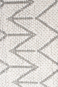 IVORY AND GREY KILIM HAND WOVEN DHURRIE by Imperial Knots - Image 3