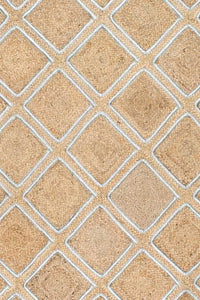 NATURAL GEOMETRIC JUTE HAND WOVEN DHURRIE by Imperial Knots - Image 2